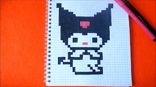 Куроми из Аниме-сериала Май мелоди - как рисовать по клеточкам Пиксель Арт
