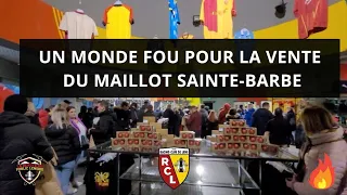 RC Lens : Un MONDE FOU à la boutique pour la vente du maillot Sainte-Barbe