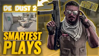 SMARTEST CS:GO PRO PLAYS ON  DUST2! (200IQ MOMENTS)