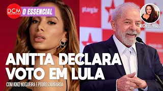 Anitta declara voto em Lula; ex-bolsonarista fala de sua pesquisa sobre extremistas