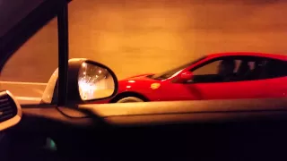 Ferrari F430 F1 acceleration in tunnel - brutal sound!!