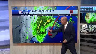 Track Post-Tropical Cyclone Lee after it makes landfall in Nova Scotia