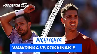 Wawrinka Crashes Out After Five-Set Clash & Super Performance From Kokkinakis | Eurosport Tennis