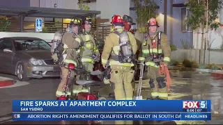 Fire sparks at San Ysidro apartment complex