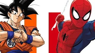 Goku Vs Spiderman Power Levels Over The Years(DB/DBZ/DBS/Marvel/Spiderverse)