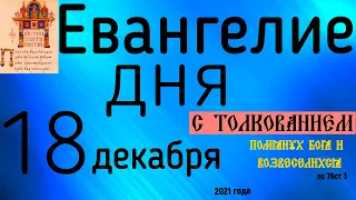 Евангелие дня с толкованием 18 декабря 2021 года