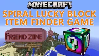 Minecraft: Spiral Lucky Block Item Finder Game / Mini-Game / Custom Map