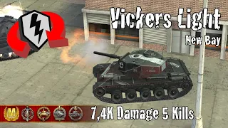 Vickers Light 105  |  7,4K Damage 5 Kills  |  WoT Blitz Replays