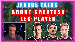 G2 Jankos About Greatest LEC Player - Perkz - Rekkles - Caps