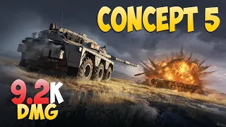 Concept 5 - 2 Kills 9.2K DMG - Dry Damage! - World Of Tanks