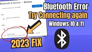 (2024 FIX) Bluetooth Error "Try Connecting your Device Again"