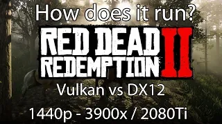 How does it run? (1440p DX12 vs. Vulkan) Red Dead Redemption 2 3900x/2080Ti