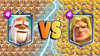 MONK Vs GOLDEN KNIGHT - Clash Royale Battle