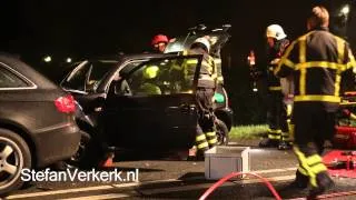 Drie gewonden bij ongeval Zuiderzeestraatweg Wezep - ©StefanVerkerk.nl