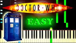 DOCTOR WHO THEME - Easy Piano Tutorial