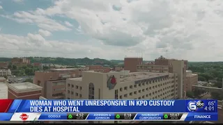 Woman who went unresponsive in KPD custody dies at hospital