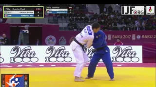 Judo Grand Slam Baku 2017 -73kg ORUJOV Rustam (AZE) vs  NAKAYA Riki (JPN)