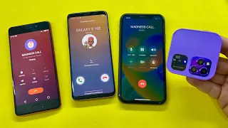 iPhone 11 Calling i16pro+Meizu Pro 7 Calling Samsung Galaxy S9 MADNESS Incoming Outgoing Calls