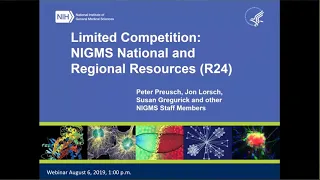 Limited Competition NIGMS National and Regional Resources R24