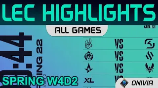LEC Highlights Week4 Day2 LEC Spring 2022 All Games By Onivia