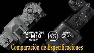 Olympus OM-D E-M10 Mark IV vs. Nikon Z50: Una Comparación de Especificaciones