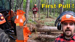 Using a Tractor Skidding Winch for the Very First Time | Wallenstein FX85