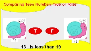 Comparing Teen Numbers true or false