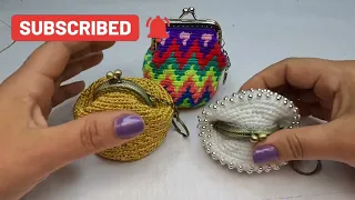 monedero en crochet con hermosa puntada de fantasia facil paso a paso