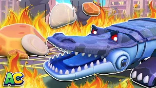 Oh no! Crocodile Truck’s EVIL TWIN makes a mess! | Cars & Trucks Rescue Squad | AnimaCars