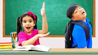 Alex y Ellie Con La Rutina Matutina En La Escuela | Los Niños Aprenden La Importancia de La Escuela