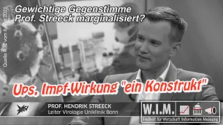 Prof. Streeck: Impfwirkung "ein Konstrukt". Gegenstimme marginalisiert?