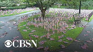 9/11 memorial vandalized in Boston