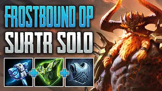 FROSTBOUND IS SO GOOD NOW! Surtr Solo Gameplay (SMITE Ranked Conquest)