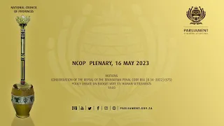 NCOP  PLENARY, 16 May 2023