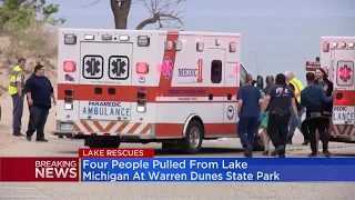 Four people pulled from Lake Michigan at Warren Dunes State Park