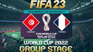 FIFA 23 Tunisia vs France | World Cup Qatar 2022 | PS4/PS5 Full Match