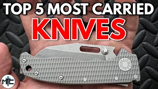 My TOP 5 MOST CARRIED EDC Folding Knives - September 2022