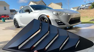 Cheap Modification To Make Your FRS/86/BRZ More Aggressive! Installing Rear Quarter Window Louvers!