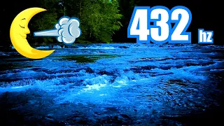 Sleeping to River Water White Noise + 432 HZ Frequency + Dim Screen