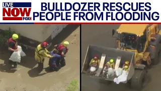 Tropical storm Hilary: amazing bulldozer rescue in Palm Springs area | LiveNOW from FOX