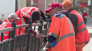 В Белгороде продолжаются работы по уборке города