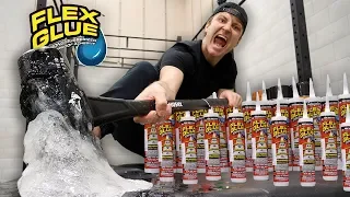 TESTING THE STRONGEST GLUE IN THE WORLD!! (WHAT HAPPENS WHEN YOU MIX FLEX GLUE AND FLEX TAPE)