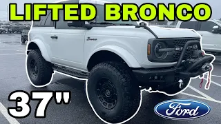 2022 Ford Bronco Fabtech LIFTED CUSTOM on 37s || Oxford White Two-Door