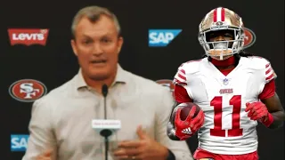 49ers GM John Lynch speaks on Brandon Aiyuk’s future, draft plans + more 👀