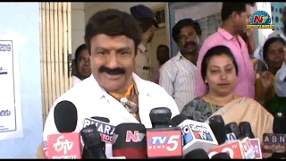 Nandamuri Balakrishna Casts His Vote Along With His Wife | NTV Entertainment