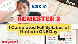 I Completed Full Syllabus of Maths In One Day😱🤯|ICSE 10 | Last Month Strategy