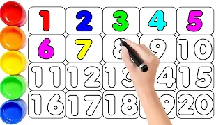 Counting one two three, learn to count number, 1to100 counting for kids, learning video for toddlers