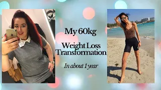 How I lost 60 kg 132 lb in 1 year (before/after photos) | weight loss transformation