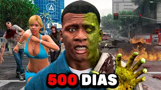 SOBREVIVÍ 500 DÍAS a un APOCALIPSIS ZOMBIE en GTA 5 (Película)