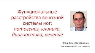 Функциональные расстройства вен ног: генез, диагностика, лечение. Лекция для врачей.